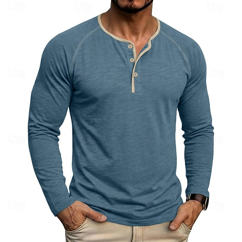 Classic Button Henley Shirt