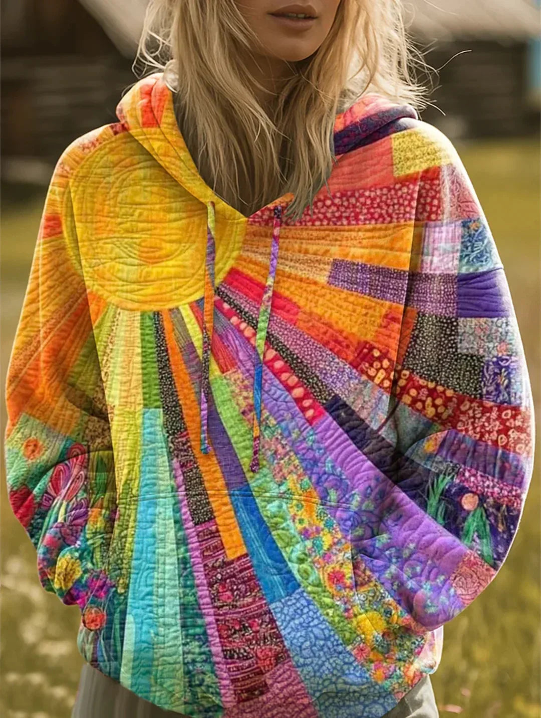 Patchwork Bohemian Hoodie