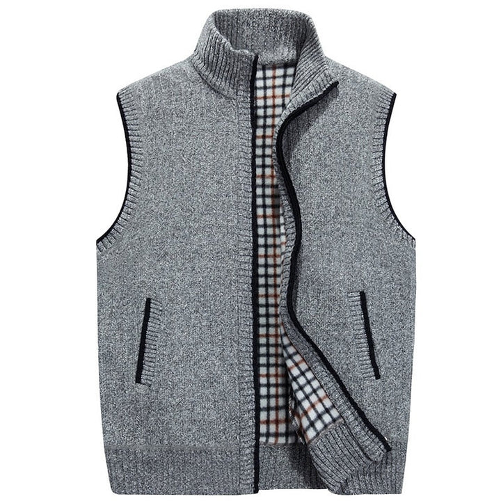 Cozy Stand-Collar Zip Vest