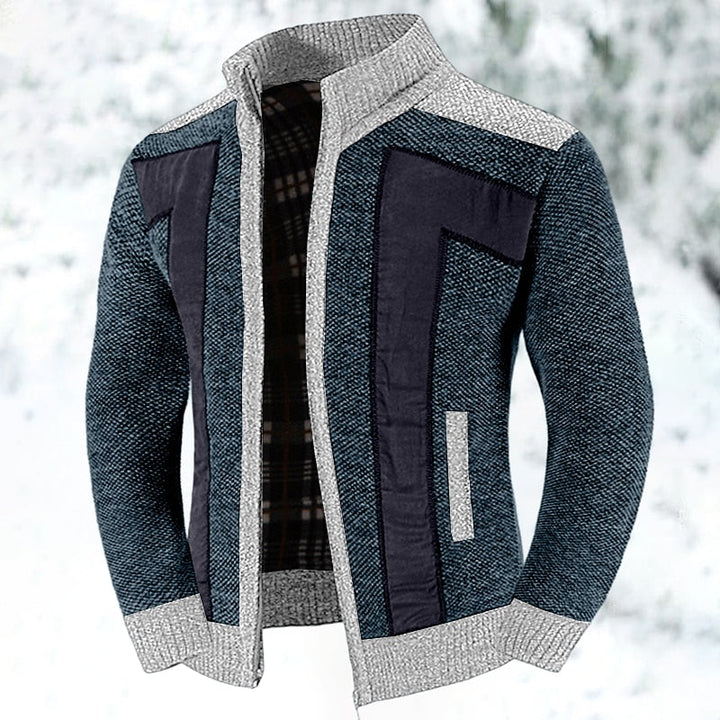 Textured Zip-Up Cardigan