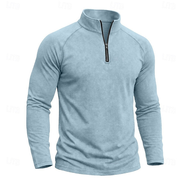 Relaxed Zip-Neck Top