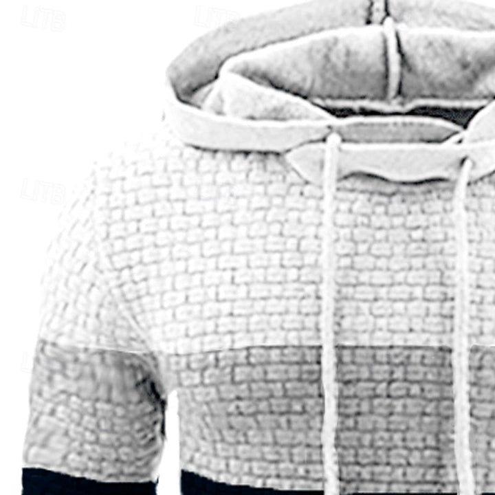 Color-Block Textured Hoodie