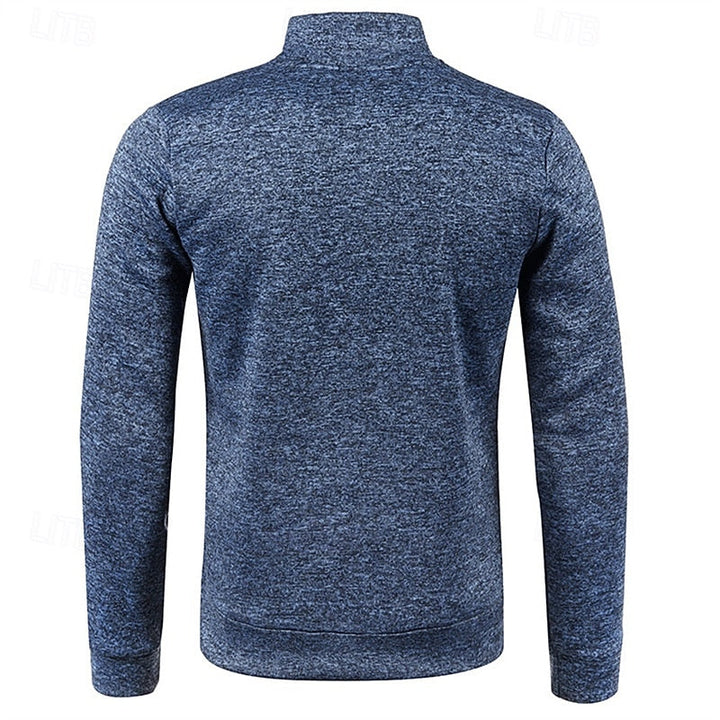 Quarter-Zip Textured Pullover Sweater