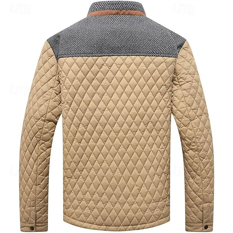 Quilted Stand-Collar Jacket