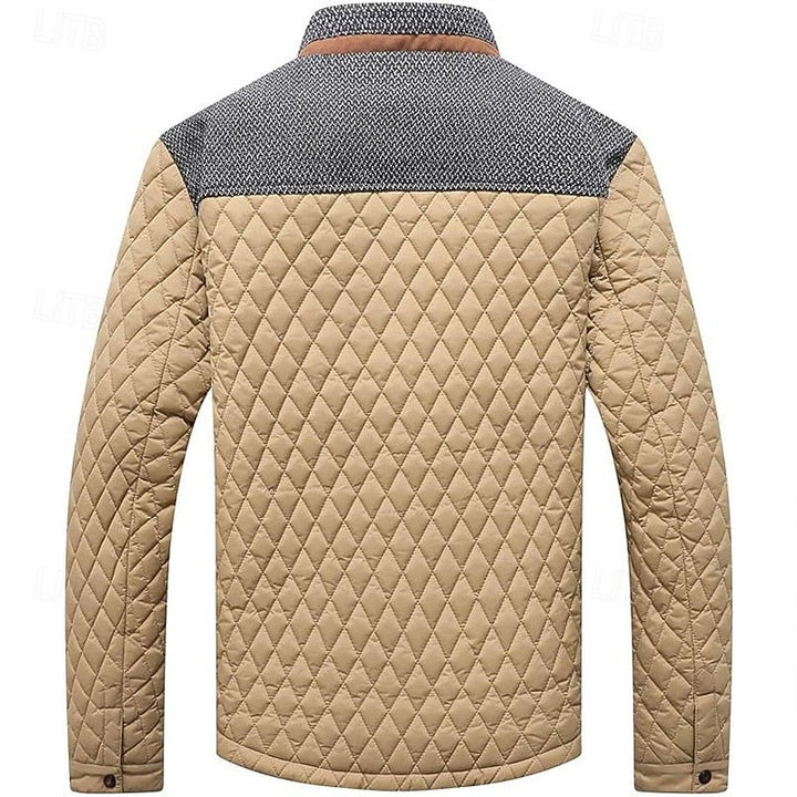 Quilted Stand-Collar Jacket