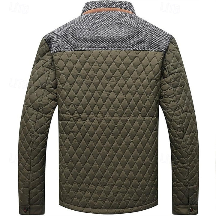 Quilted Stand-Collar Jacket