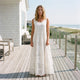 Shalok - Vestido Largo Encaje Etéreo Soluble al Agua