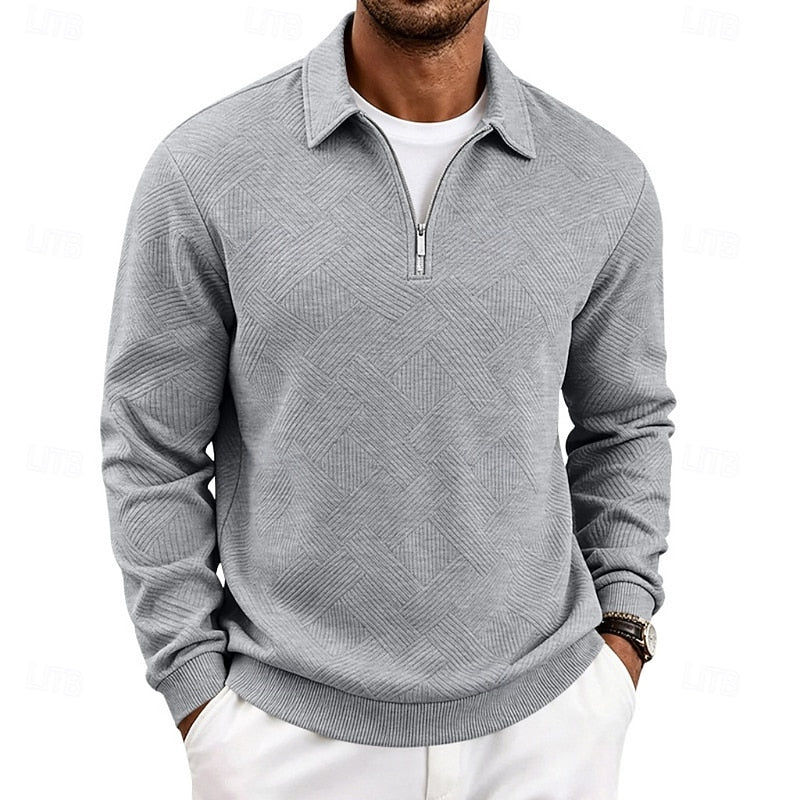 Textured Quarter-Zip Pullover