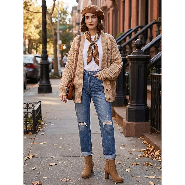 Buckle-Strap Block Heel Ankle Boots