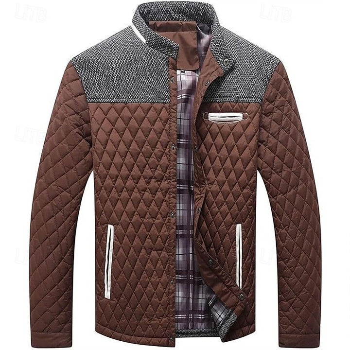 Quilted Stand-Collar Jacket