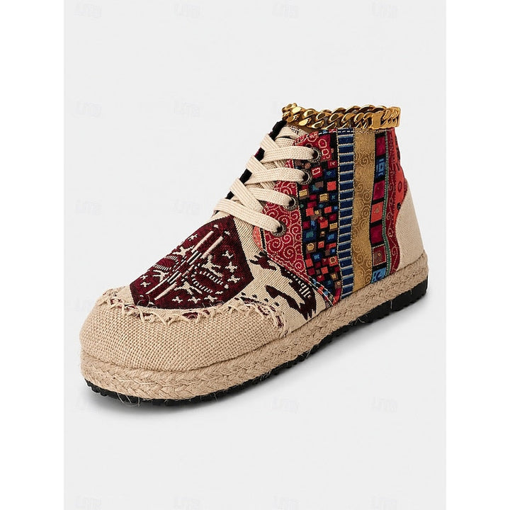 Boho Patterned High-Top Sneakers