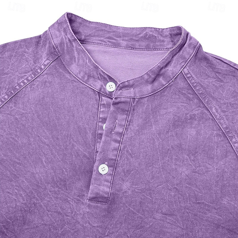 Vintage Washed Henley Shirt