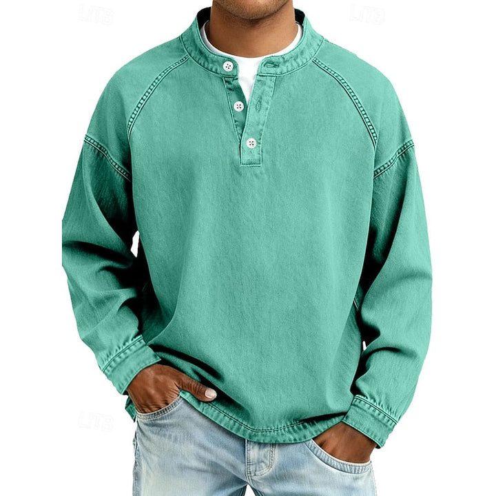 Vintage Washed Henley Shirt