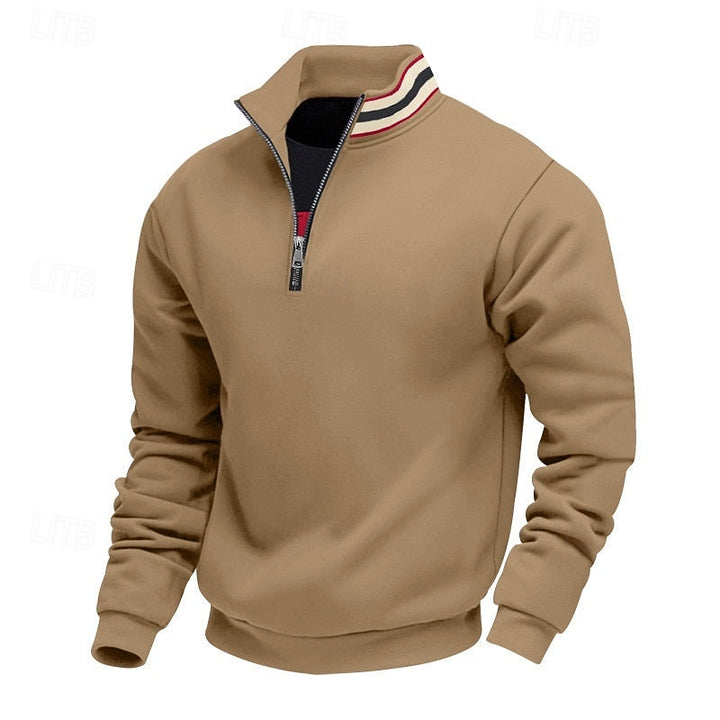 Quarter-Zip Stand-Collar Pullover