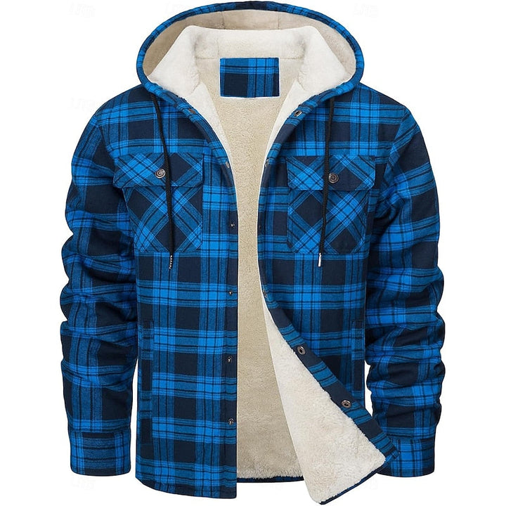 Hooded Check Overshirt
