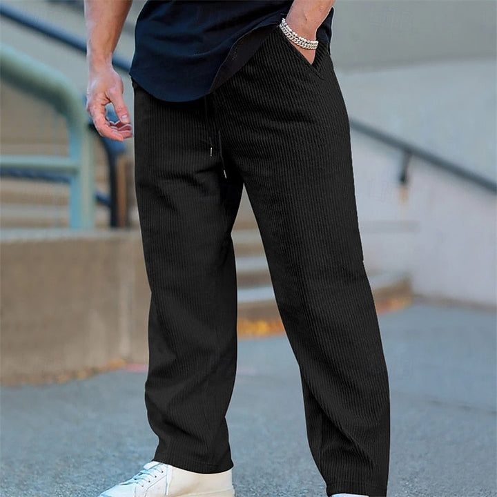 Relaxed Ribbed Pants
