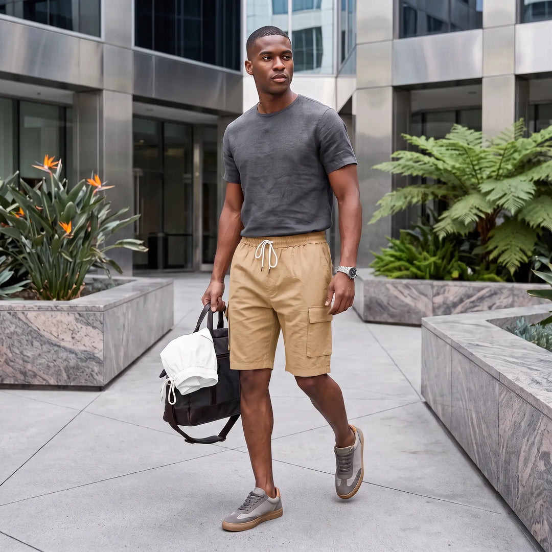 Man wearing warm khaki Zylo men&
